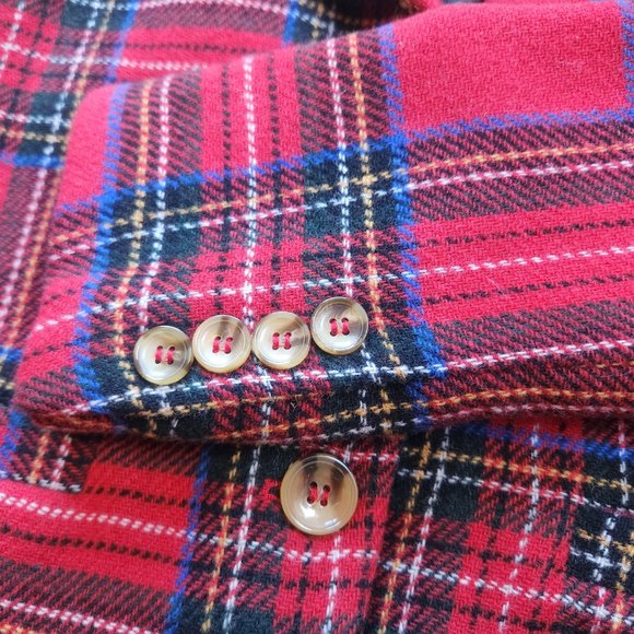 NWT Something Navy Plaid Tartan Blazer Coat "Marley" - Picture 11 of 16